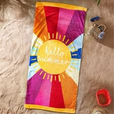 Image of Catherine Lansfield Hello Summer Beach Towel