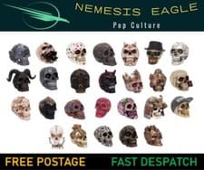 Image of SKULL FIGURINES NEMESIS NOW ORNAMENTS DECORATIONS  STEAMPUNK GOTHIC GIFTS