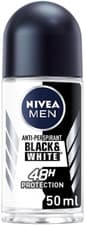 Image of NIVEA MEN Black & White Original Anti-Perspirant Roll on (50Ml), 72Hr Anti-Sweat