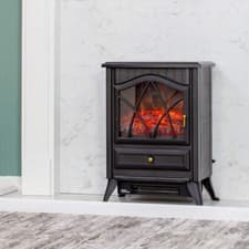 Image of Stove Heater -Electric Freestanding. BLACK - 1800 watt - 44230