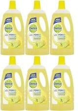 Image of Dettol Power and Fresh Floor Cleaner Lemon, 1L x 6