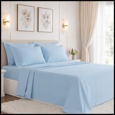 Image of 100% Brushed Cotton Sheet Set Soft Warm 4pc Flannelette Thermal Bedding 7Colours