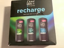 Image of Dove Men+Care Recharge Body Wash Gift Set Trio Collection (damaged box)