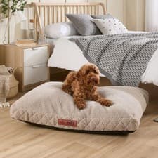 Image of Slumberdown Paws For Slumber Sherpa Large Pet Bed, Biscuit