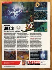 Image of 2004 Jak 3 Playstation 2 PS2 REVIEW Print Ad/Poster Video Game Promo Wall Art