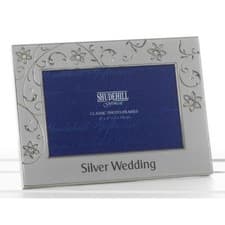 Image of 25th Silver Wedding Anniversary Silver Photo Frame 6 x 4" photo