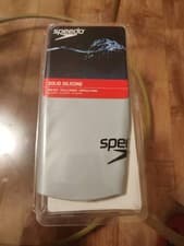 Image of Speedo Solid Silicone Swimming Swim Cap Anti-Chlorine - Adult, Chrome Grey