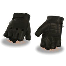 Image of Milwaukee SH195 Men’s Leather Fingerless Gloves w/ Gel Palm