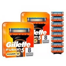 Image of 2 x 8 Pack Gillette Fusion 5 Power Razor Blade Refill Cartridges - NEW Genuine