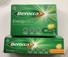 Image of Berocca Vitamin C 30 Film Coated Tablets Magnesium Vitamin B12 & 15 Effervescent