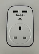 Image of Belkin Surge Protected Socket Adaptor with 2 USB Charging Ports