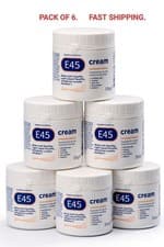 Image of E45 dermatological moisturising cream tub 350g X 6