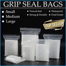 Image of Grip Seal Bags Clear Transparent Resealable Plastic Polythene Cheapest Grip seal