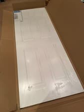 Image of GEOM Painted 6 panel Unglazed Contemporary White Woodgrain effect Internal Door