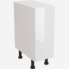 Image of Fully Assembled Kitchen 250mm Base Unit Gloss White Cabinet