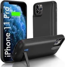 Image of For iPhone 11 Pro External Battery Case Kickstand Charging Cover
