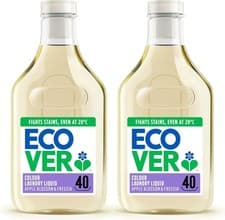 Image of Ecover Bio Laundry Liquid Detergent 2x1.43L Apple Blossom & Freesia 80 Washes