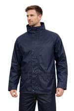 Image of Men Waterproof Rain Jacket Lightweight Windproof Coat with Hood Outdoor Rainwear