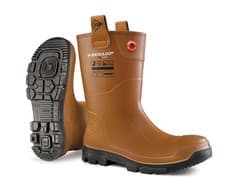 Image of Dunlop Purofort Rigpro Full Safety Boot Fur Lined Tan Size 13