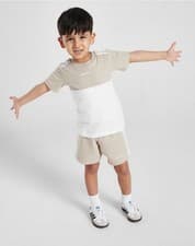 Image of Adidas Originals colour block tshirt/shorts set infants 0-3 months
