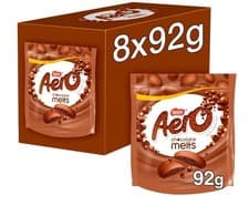 Image of Aero Melts Milk Chocolate Sharing Bag 8 x 92g Full Box For Christmas