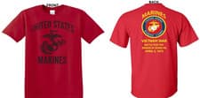 Image of VIETNAM WAR* BRIDGE AT DONG HA 1972  *2-SIDED SHIRT. USMC OFFICIALLY LICENSED