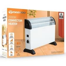Image of Daewoo 2000W Convector Heater with 3 Heat Settings and variable thermostat