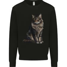 Image of A Posing Cat Mens Sweatshirt Jumper