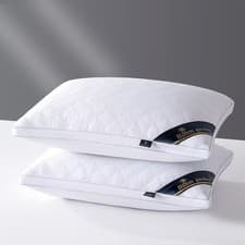 Image of 2 Luxury Hotel Quality Pillow Deep Sleep Neck Support Non Collapse Core Pillow