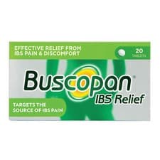 Image of Buscopan IBS Relief 20 Tablets Antispasmodic Abdominal Pain Cramp Relief