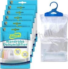 Image of 12 Hanging Wardrobe Dehumidifier Bags Damp Mould Moisture Mildew Condensation