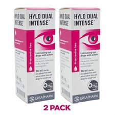 Image of Hylo Dual Intense 10ml Lubricating Eye Drops | Long-Lasting Dry Eye Relief X 2