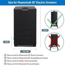 Image of Electric Smoker Cover Lightweight BBQ Grill Cover for Camping Garden Picnic