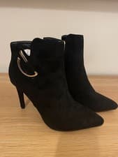 Image of Moda In Pelle Kamilah Black/Gold Ankle Boots UK 6.5 (Euro 40), BNWB - Never Worn