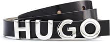 Image of Hugo Boss Womens Zula Leather Belt Black Skinny 85cm-32 ( fits 30”) New RRP £69