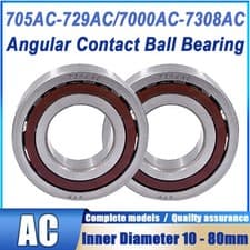 Image of 7000AC - 7308AC Single Row Angular Contact Ball Bearing Inner Diameter 10 - 80mm