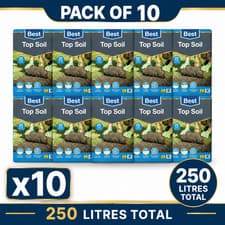 Image of 250L Garden Top Soil 10x25L Lawn Turf Grass Seed Beds Borders Soil Mix