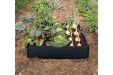 Image of Raised Grow Bed 230 L Capacity Plastic Black Square Stackable Extendable Garland