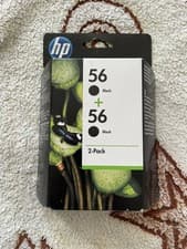 Image of Genuine HP 56 + 56 2 Pack Black Ink Cartridges