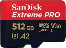 Image of SANDISK 512GB EXTREME PRO MICRO SD MICROSDXC CLASS 10 V30 A2 UHS-IU3 MEMORY CARD