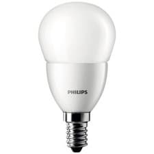 Image of Philips 5.5W = 40W LED SES/E14 Opal Round Golf Ball, Warm White 2700K (non-di...