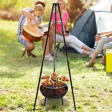 Image of Tripod Fire Pit BBQ Bowl Round Outdoor Garden Patio Extra Large Barbecue Grill