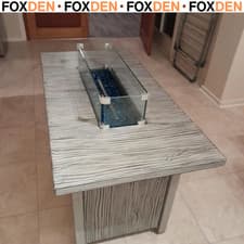 Image of 50000 BTU Gas Fire Pit Table w/ Glass Screen Beads & Cover Outdoor Patio Heater