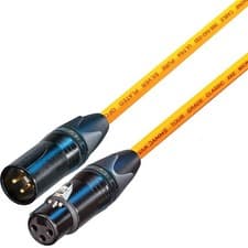 Image of Van Damme Microphone Cable Male to Female Black Gold XLR Neutrik Lead UPOFC