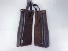 Image of Requisite Suede Half Chaps, Unisex Half Chaps Size Small, Brown, New