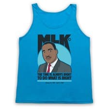 Image of MARTIN LUTHER KING JR UNOFFICIAL TIME IS ALWAYS RIGHT ADULTS VEST TANK TOP
