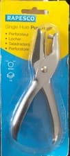 Image of Rapesco PF25A001 Single Hole Punch, Chrome, 10 Sheet Capacity, Silver