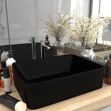 Image of Luxury Wash Basin Matt Black 41x30x12 cm Ceramic