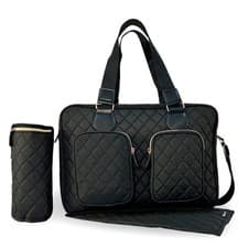 Image of My Babiee Deluxe Changing Bag - Black Quilted