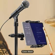 Image of Tablet And Phone Holder For Microphone Stand Universal Mount